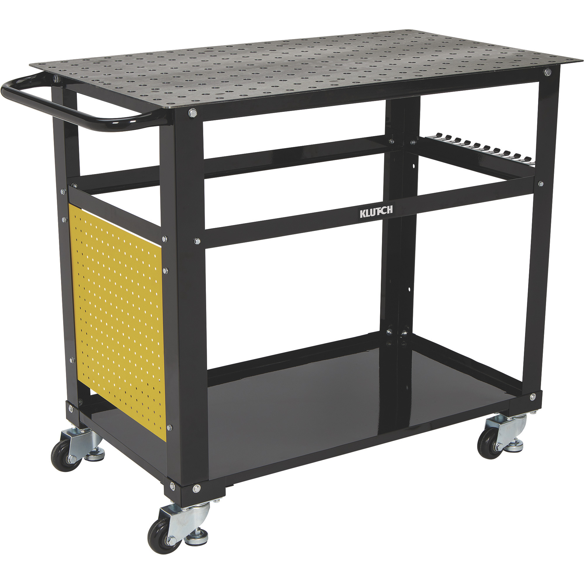 Klutch Mobile Welding Workstation with 26-Pc. Metal Fit-Up Kit, 40in.L x 24in.W x 36in.H, 600-Lb. Capacity
